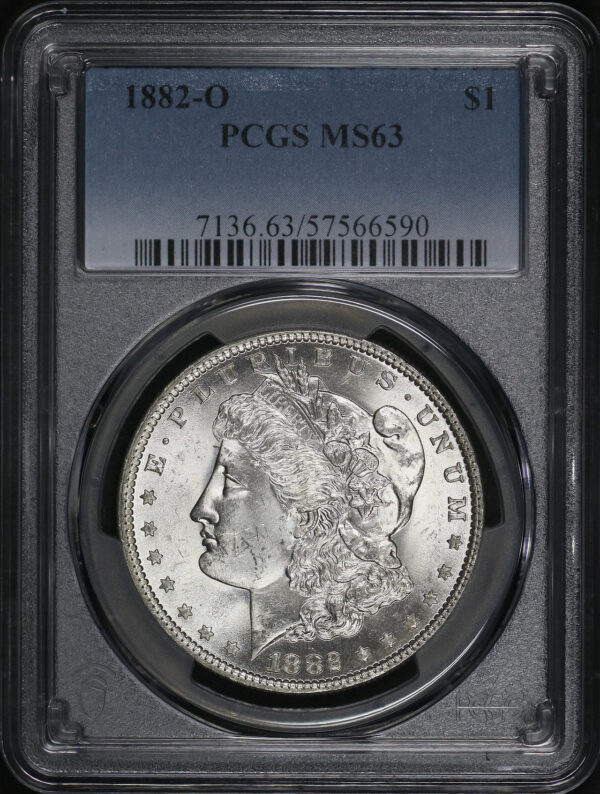 Obverse of this 1882-O Morgan Dollar PCGS MS-63