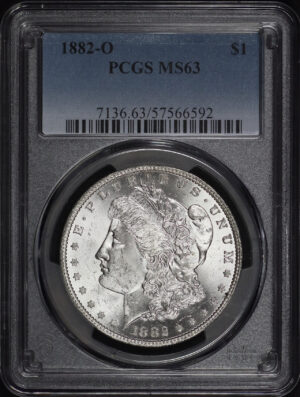 Obverse of this 1882-O Morgan Dollar PCGS MS-63