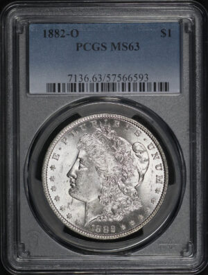 Obverse of this 1882-O Morgan Dollar PCGS MS-63