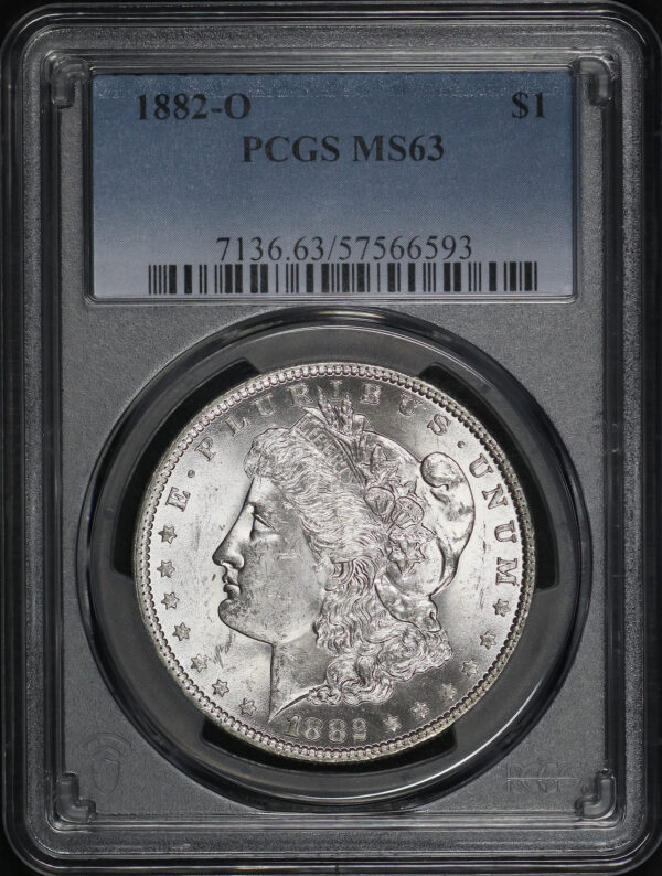 Obverse of this 1882-O Morgan Dollar PCGS MS-63
