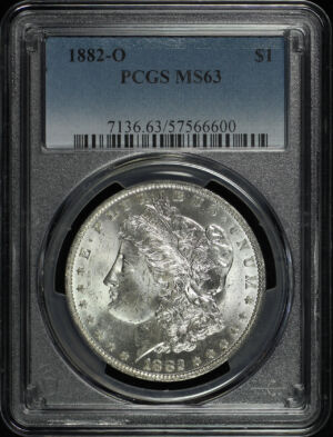 Obverse of this 1882-O Morgan Dollar PCGS MS-63