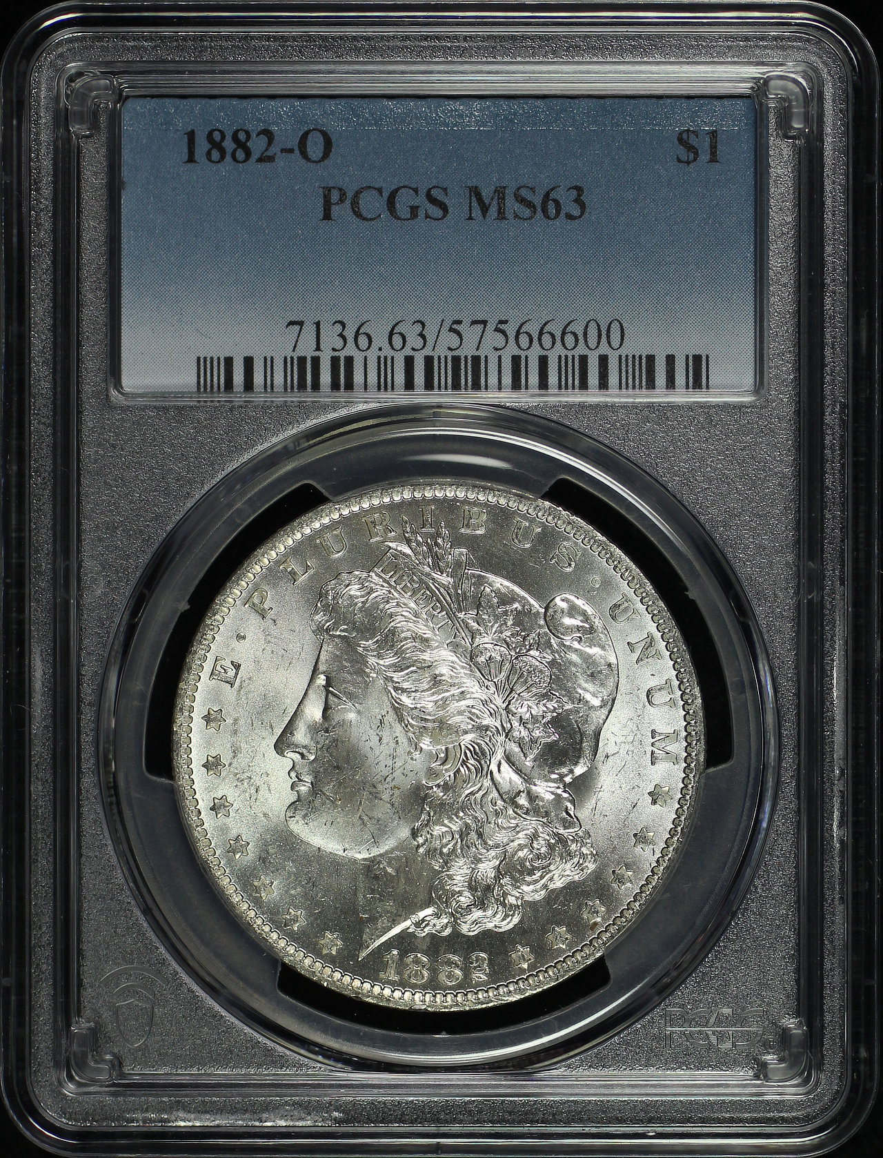 Obverse of this 1882-O Morgan Dollar PCGS MS-63