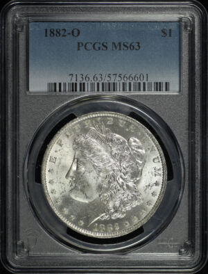 Obverse of this 1882-O Morgan Dollar PCGS MS-63