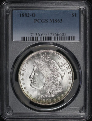 Obverse of this 1882-O Morgan Dollar PCGS MS-63