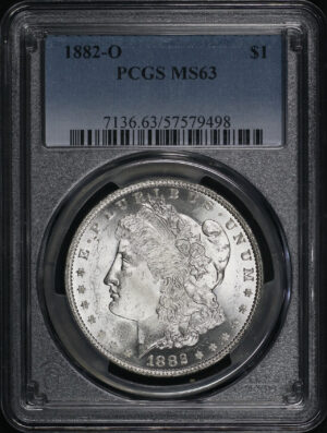 Obverse of this 1882-O Morgan Dollar PCGS MS-63