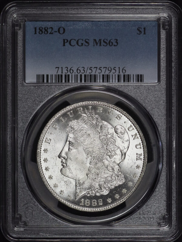 Obverse of this 1882-O Morgan Dollar PCGS MS-63