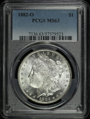 Obverse of this 1882-O Morgan Dollar PCGS MS-63