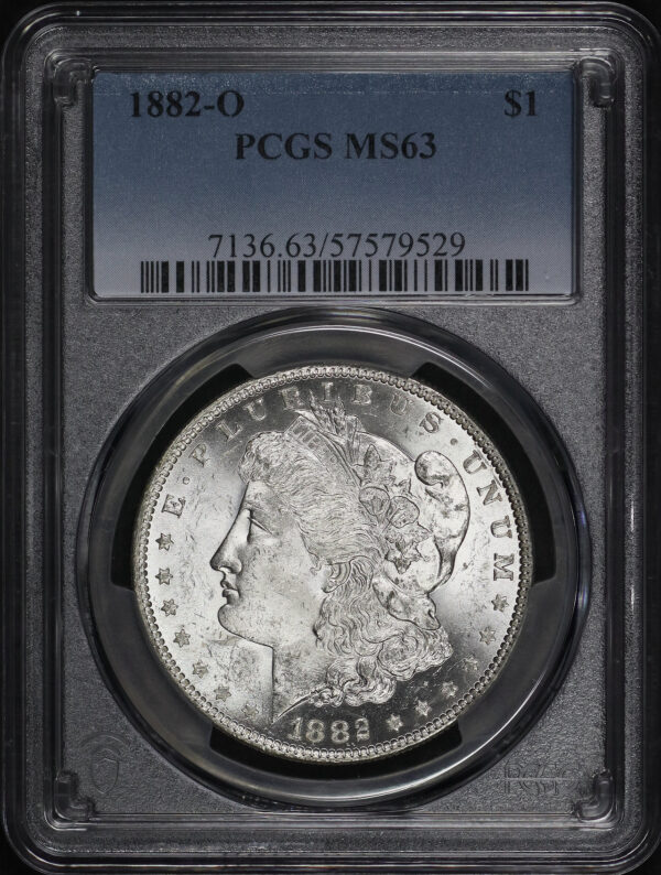 Obverse of this 1882-O Morgan Dollar PCGS MS-63