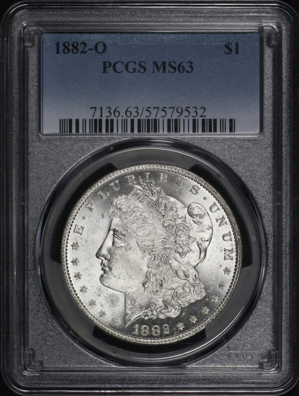Obverse of this 1882-O Morgan Dollar PCGS MS-63