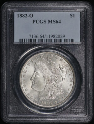 Obverse of this 1882-O Morgan Dollar PCGS MS-64