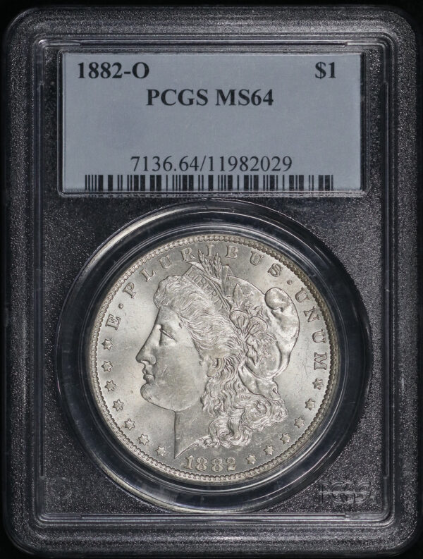 Obverse of this 1882-O Morgan Dollar PCGS MS-64