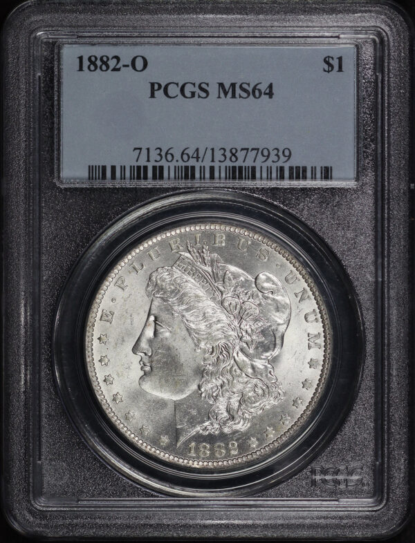 Obverse of this 1882-O Morgan Dollar PCGS MS-64