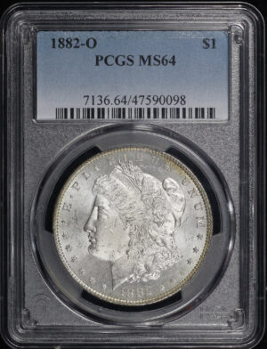 Obverse of this 1882-O Morgan Dollar PCGS MS-64