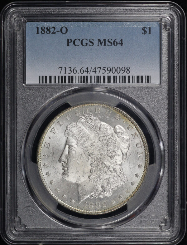 Obverse of this 1882-O Morgan Dollar PCGS MS-64