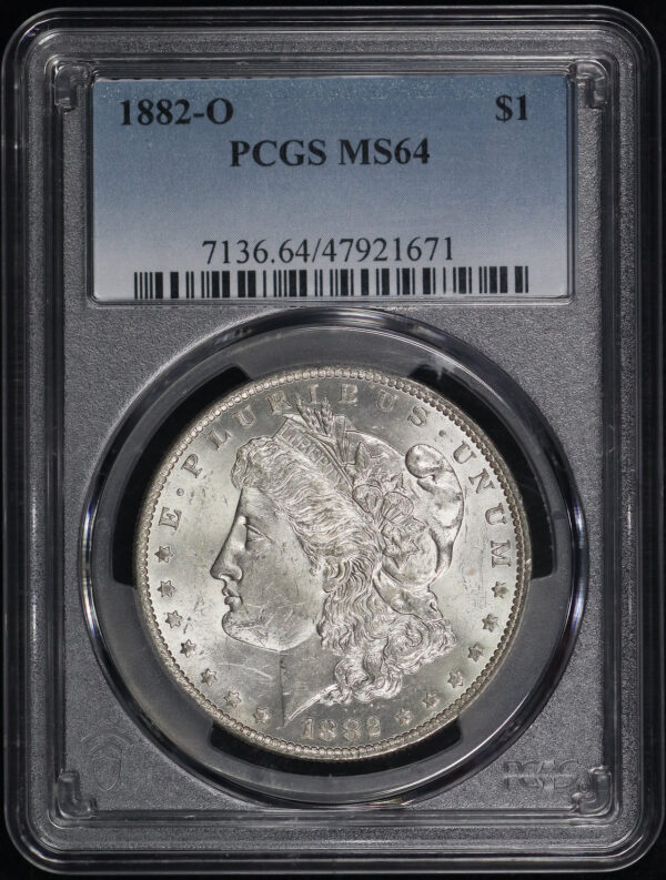 Obverse of this 1882-O Morgan Dollar PCGS MS-64