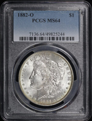 Obverse of this 1882-O Morgan Dollar PCGS MS-64