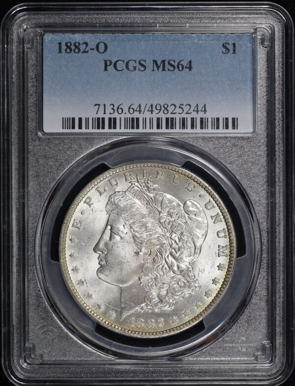 Obverse of this 1882-O Morgan Dollar PCGS MS-64