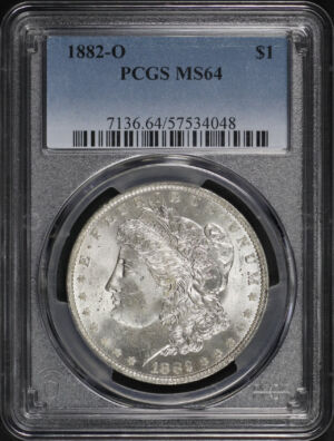 Obverse of this 1882-O Morgan Dollar PCGS MS-64