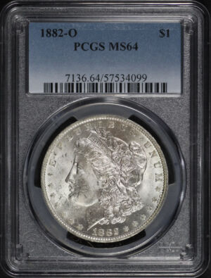 Obverse of this 1882-O Morgan Dollar PCGS MS-64