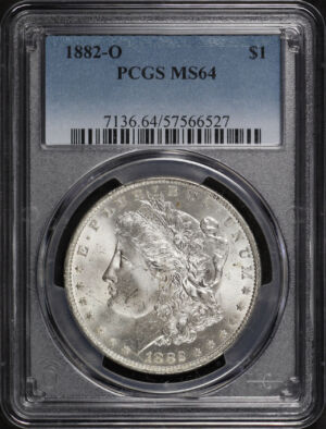Obverse of this 1882-O Morgan Dollar PCGS MS-64