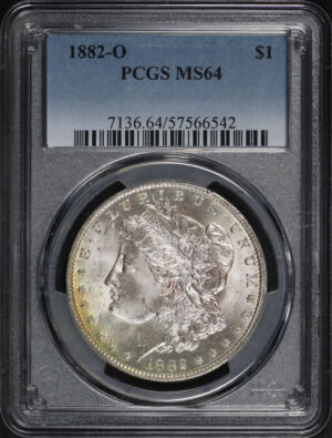 Obverse of this 1882-O Morgan Dollar PCGS MS-64