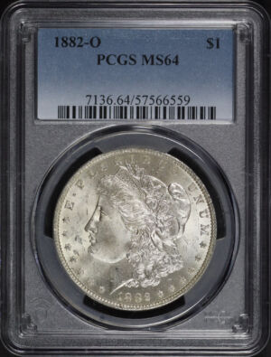 Obverse of this 1882-O Morgan Dollar PCGS MS-64
