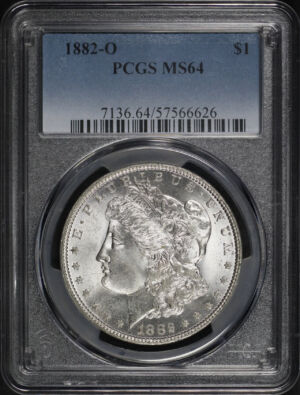 Obverse of this 1882-O Morgan Dollar PCGS MS-64