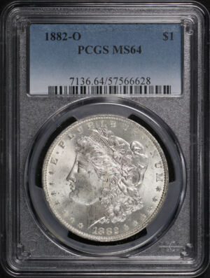 Obverse of this 1882-O Morgan Dollar PCGS MS-64