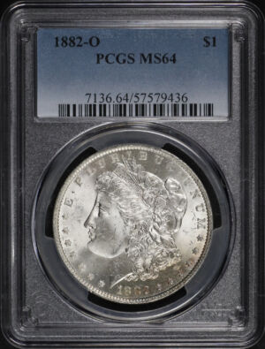Obverse of this 1882-O Morgan Dollar PCGS MS-64