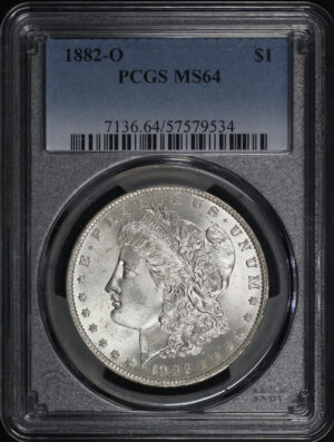 Obverse of this 1882-O Morgan Dollar PCGS MS-64