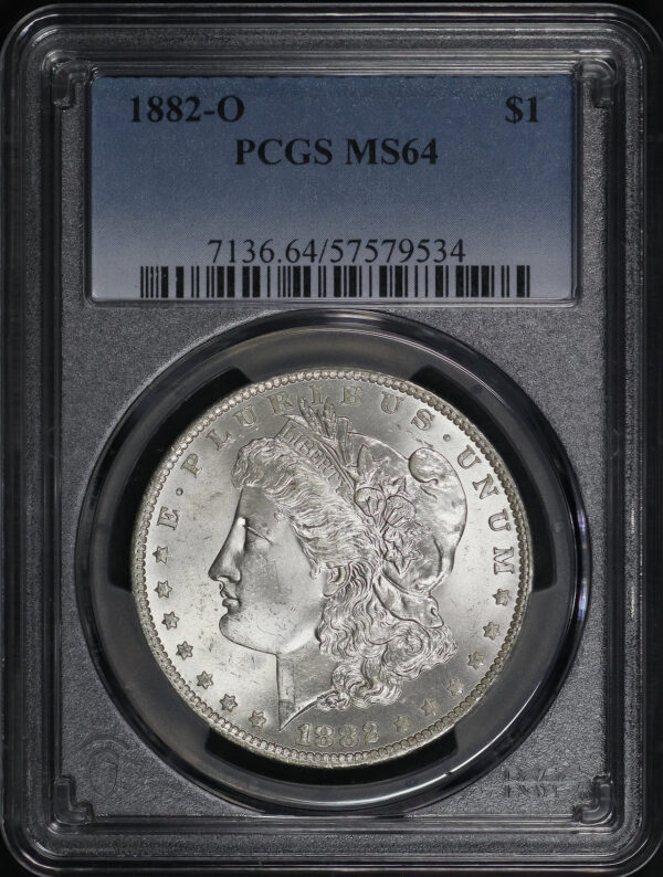 Obverse of this 1882-O Morgan Dollar PCGS MS-64