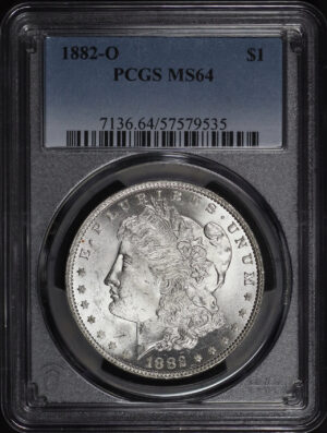 Obverse of this 1882-O Morgan Dollar PCGS MS-64