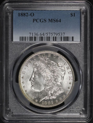 Obverse of this 1882-O Morgan Dollar PCGS MS-64