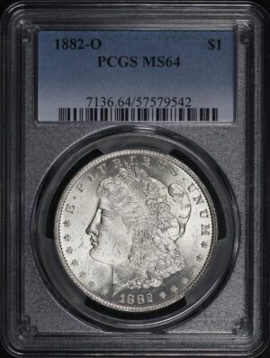 Obverse of this 1882-O Morgan Dollar PCGS MS-64