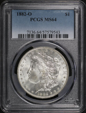 Obverse of this 1882-O Morgan Dollar PCGS MS-64