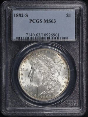 Obverse of this 1882-S Morgan Dollar PCGS MS-63