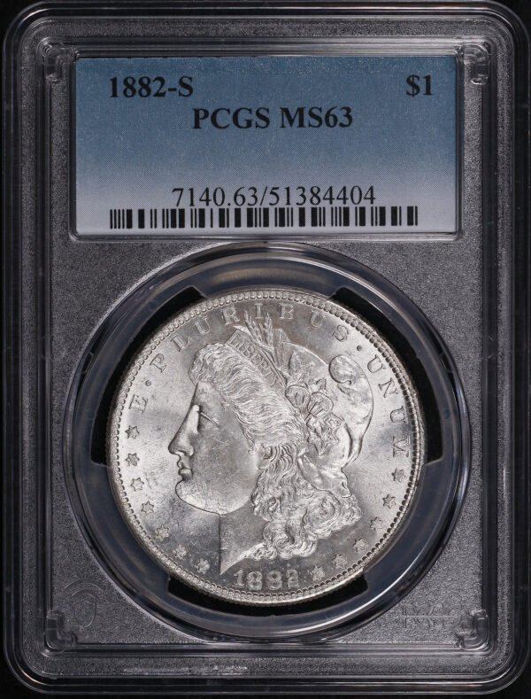 Obverse of this 1882-S Morgan Dollar PCGS MS-63