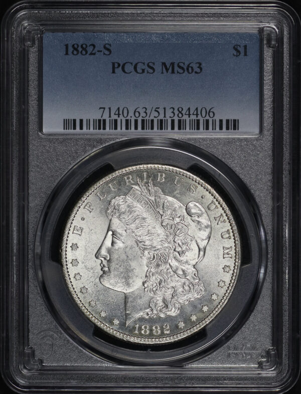 Obverse of this 1882-S Morgan Dollar PCGS MS-63