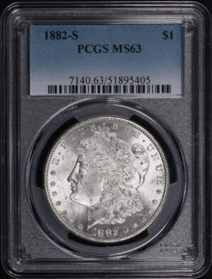 Obverse of this 1882-S Morgan Dollar PCGS MS-63