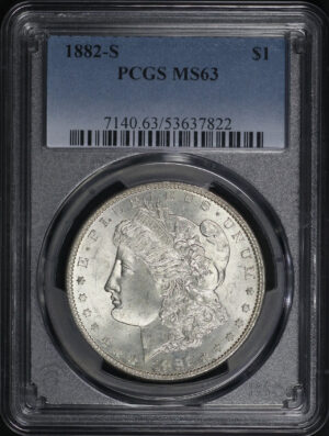 Obverse of this 1882-S Morgan Dollar PCGS MS-63