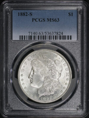 Obverse of this 1882-S Morgan Dollar PCGS MS-63
