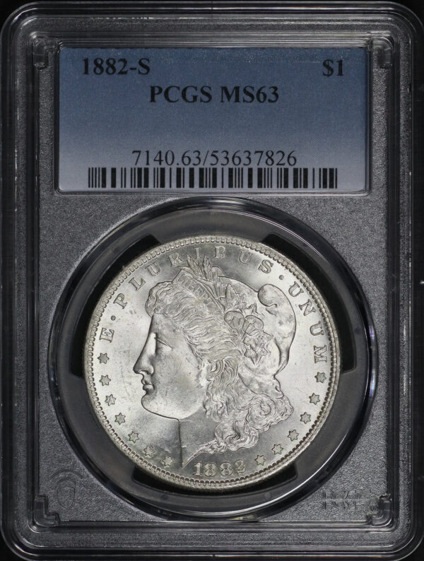 Obverse of this 1882-S Morgan Dollar PCGS MS-63