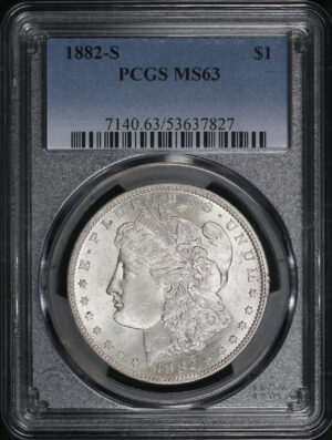 Obverse of this 1882-S Morgan Dollar PCGS MS-63