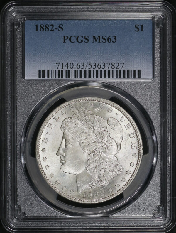 Obverse of this 1882-S Morgan Dollar PCGS MS-63