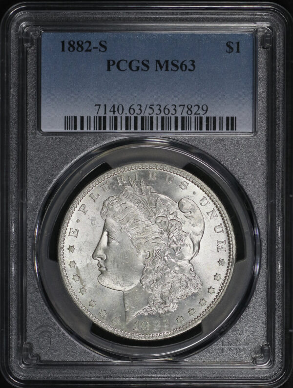 Obverse of this 1882-S Morgan Dollar PCGS MS-63
