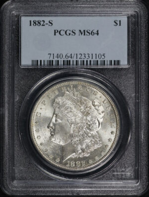 Obverse of this 1882-S Morgan Dollar PCGS MS-64