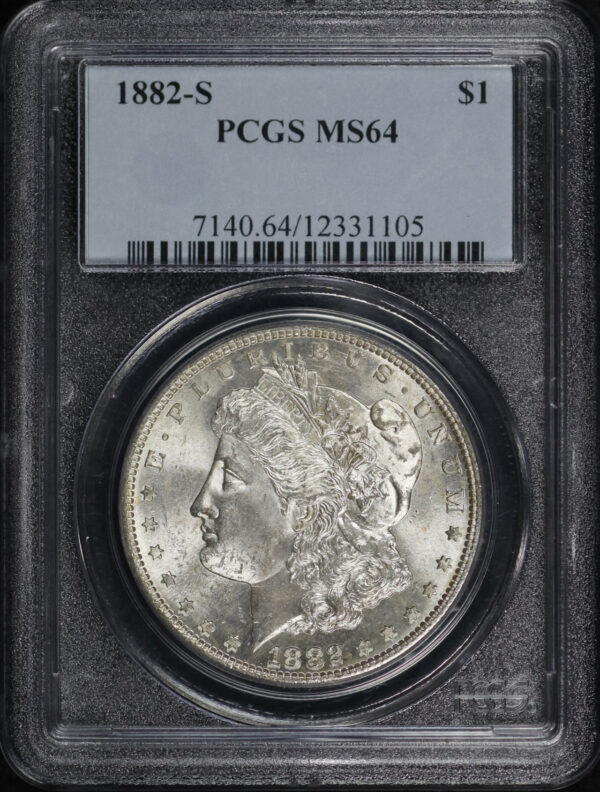 Obverse of this 1882-S Morgan Dollar PCGS MS-64