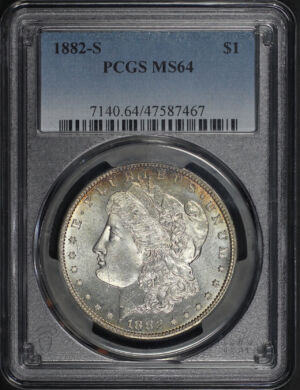 Obverse of this 1882-S Morgan Dollar PCGS MS-64