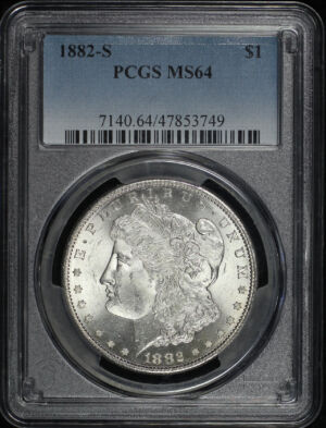 Obverse of this 1882-S Morgan Dollar PCGS MS-64
