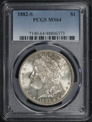Obverse of this 1882-S Morgan Dollar PCGS MS-64